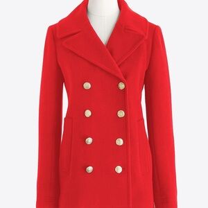 J.Crew Wool Red Peacoat